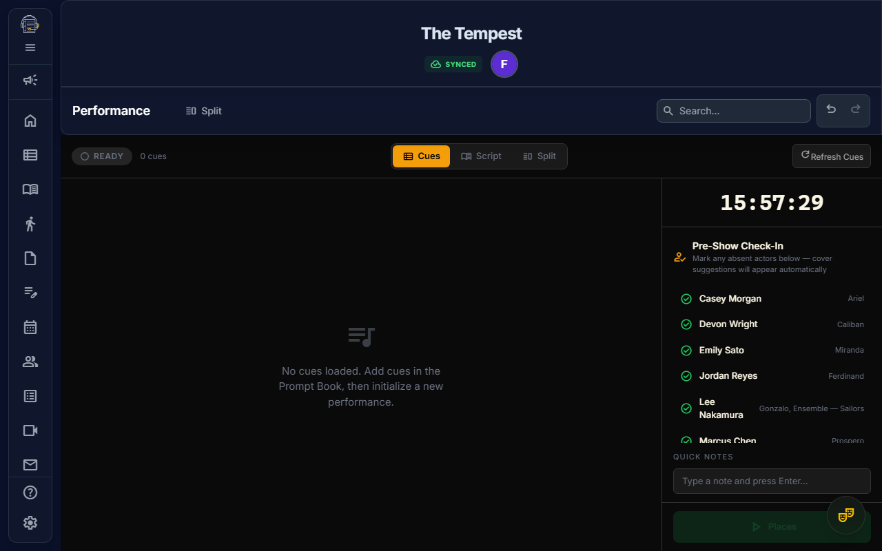 Performance Log — On Book Pro