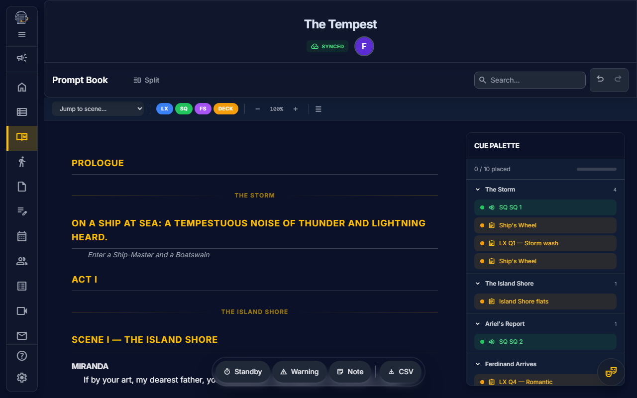 Prompt Book — On Book Pro